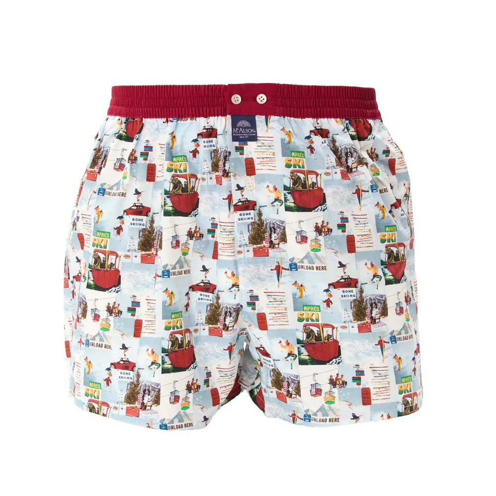 M5260 Boxer Shorts - Burgundy Après-ski