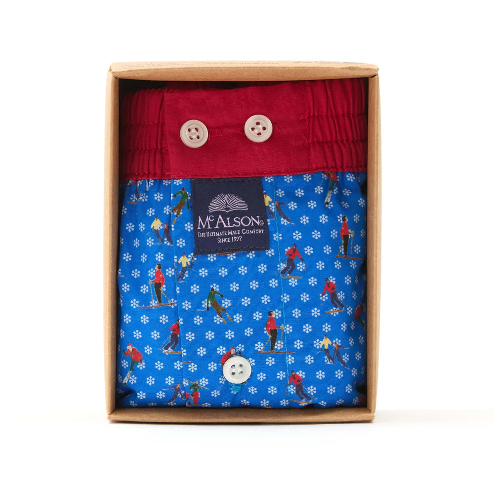 M5263 Boxer Shorts - Blue Skiers