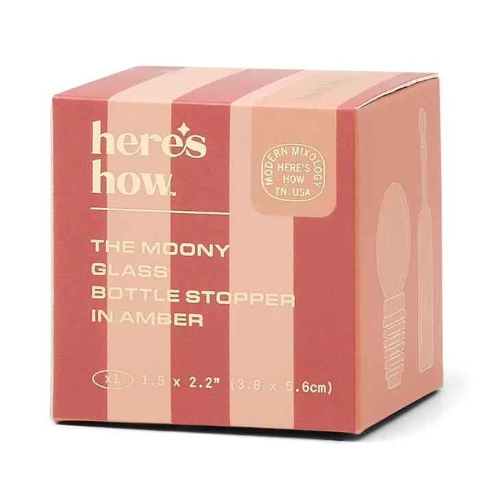 Bouchon pour bouteille en verre The Moony - Ambre