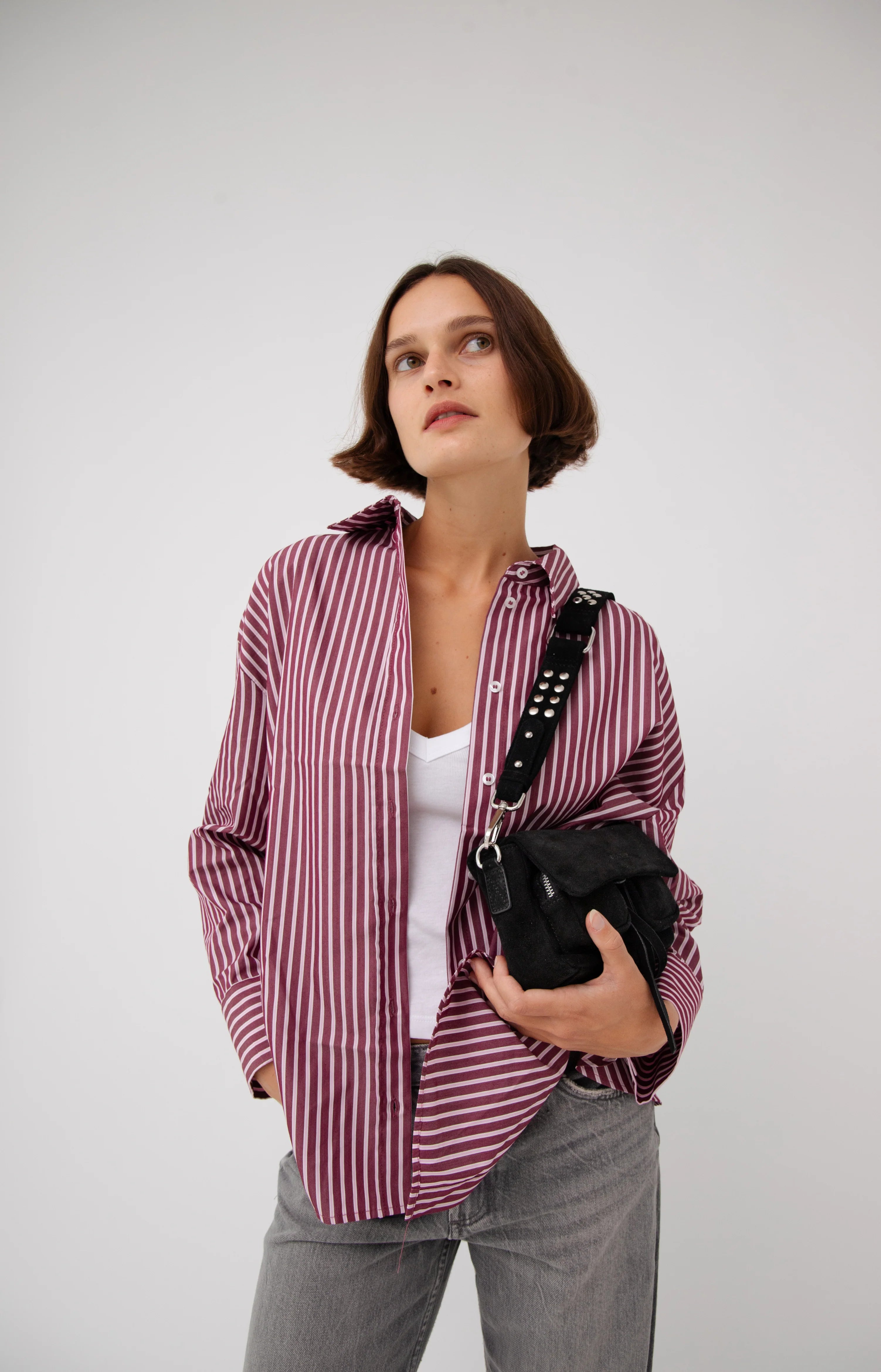 Mini Max suede bag, black