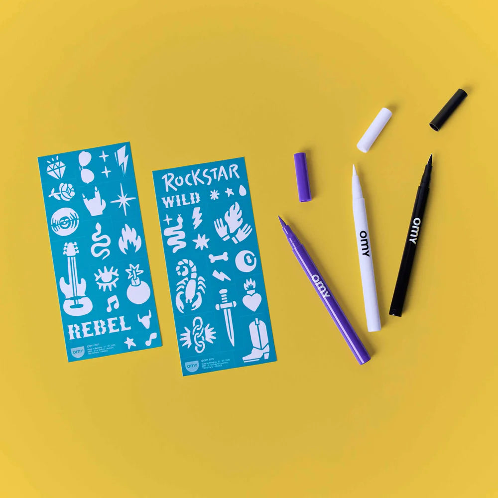 Tattoo Art Temporary Tattoo Markers - Rock