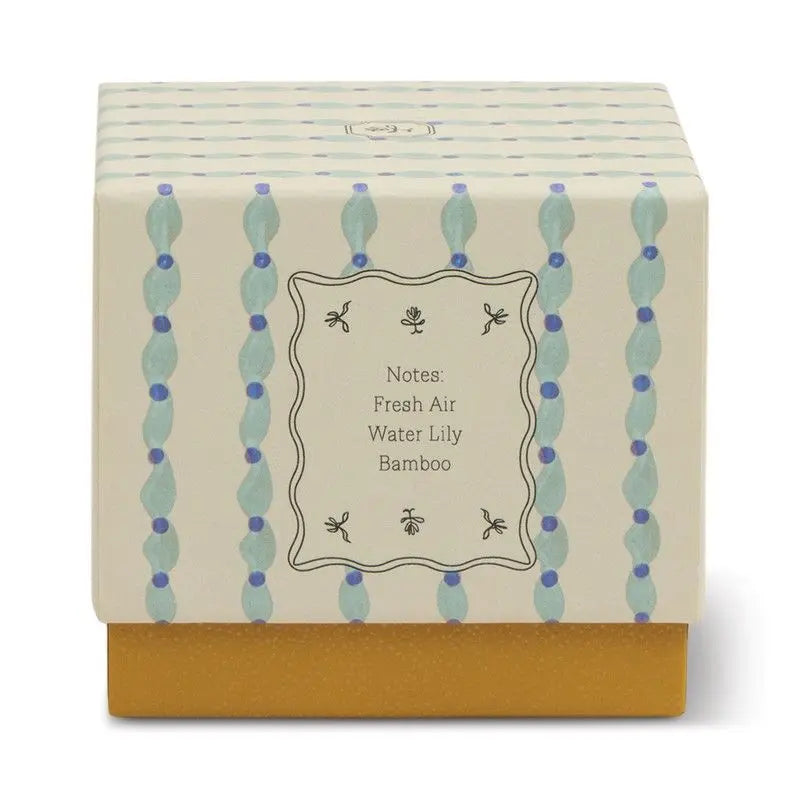 Bougie parfumée Tulip Bleue et ocre - Glycine et Saule