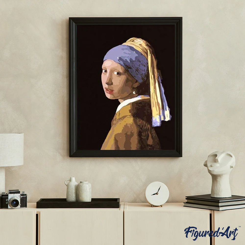Schilderen op nummer - Vermeer Meisje met de parel - 40x50cm