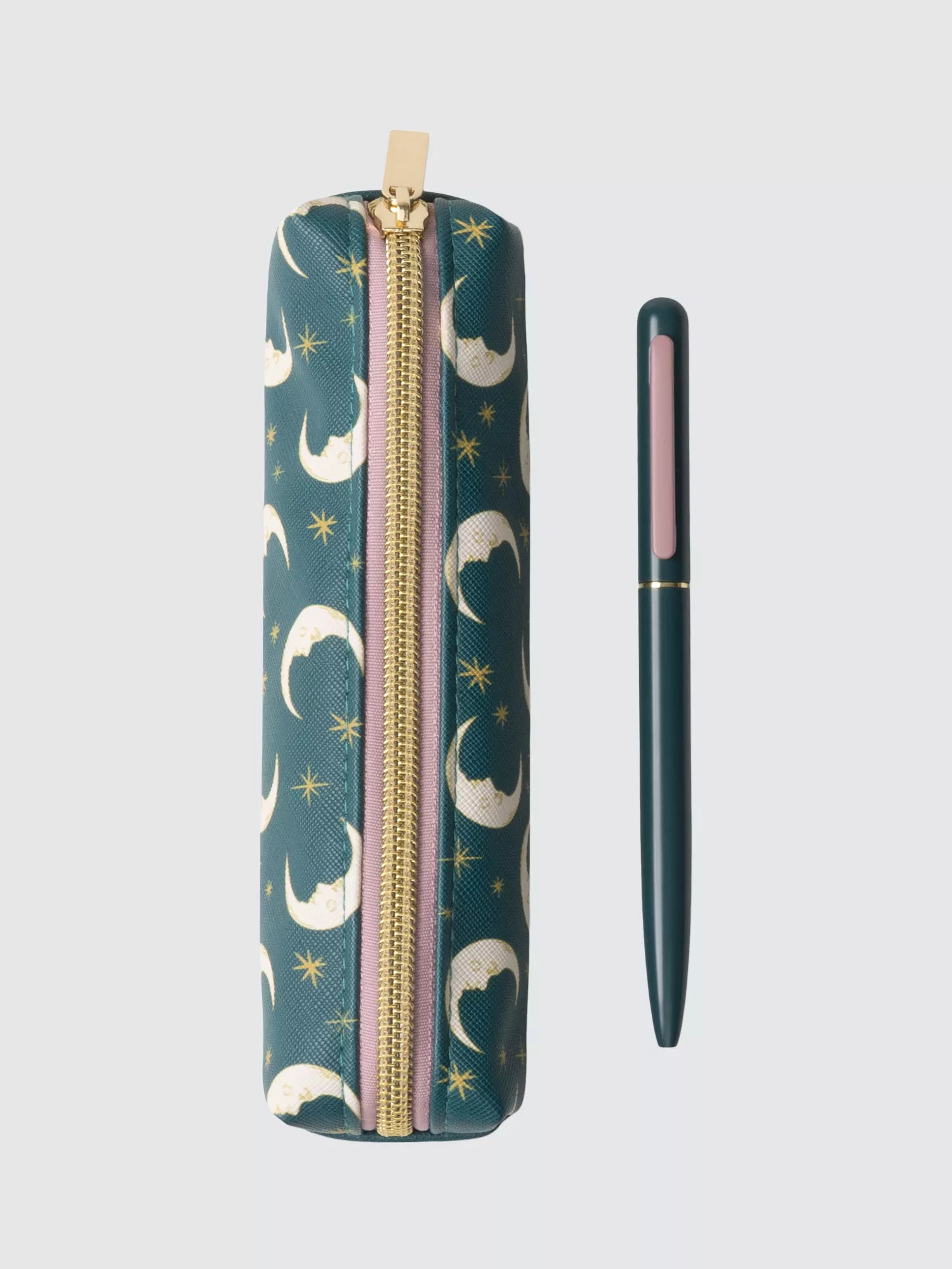 Pen and pouch - Teal Moon