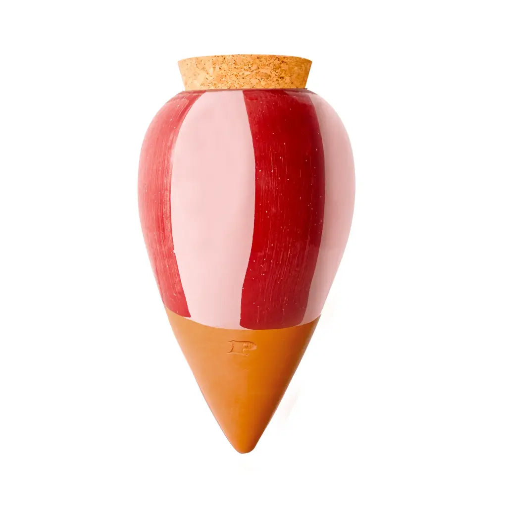 Olla Plant Watering Can - Pink and Red Striped