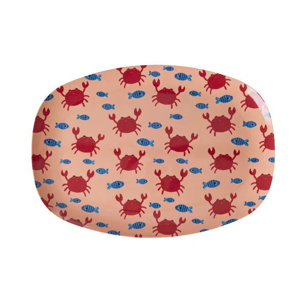 Plateau rectangulaire en mélamine - Crabe