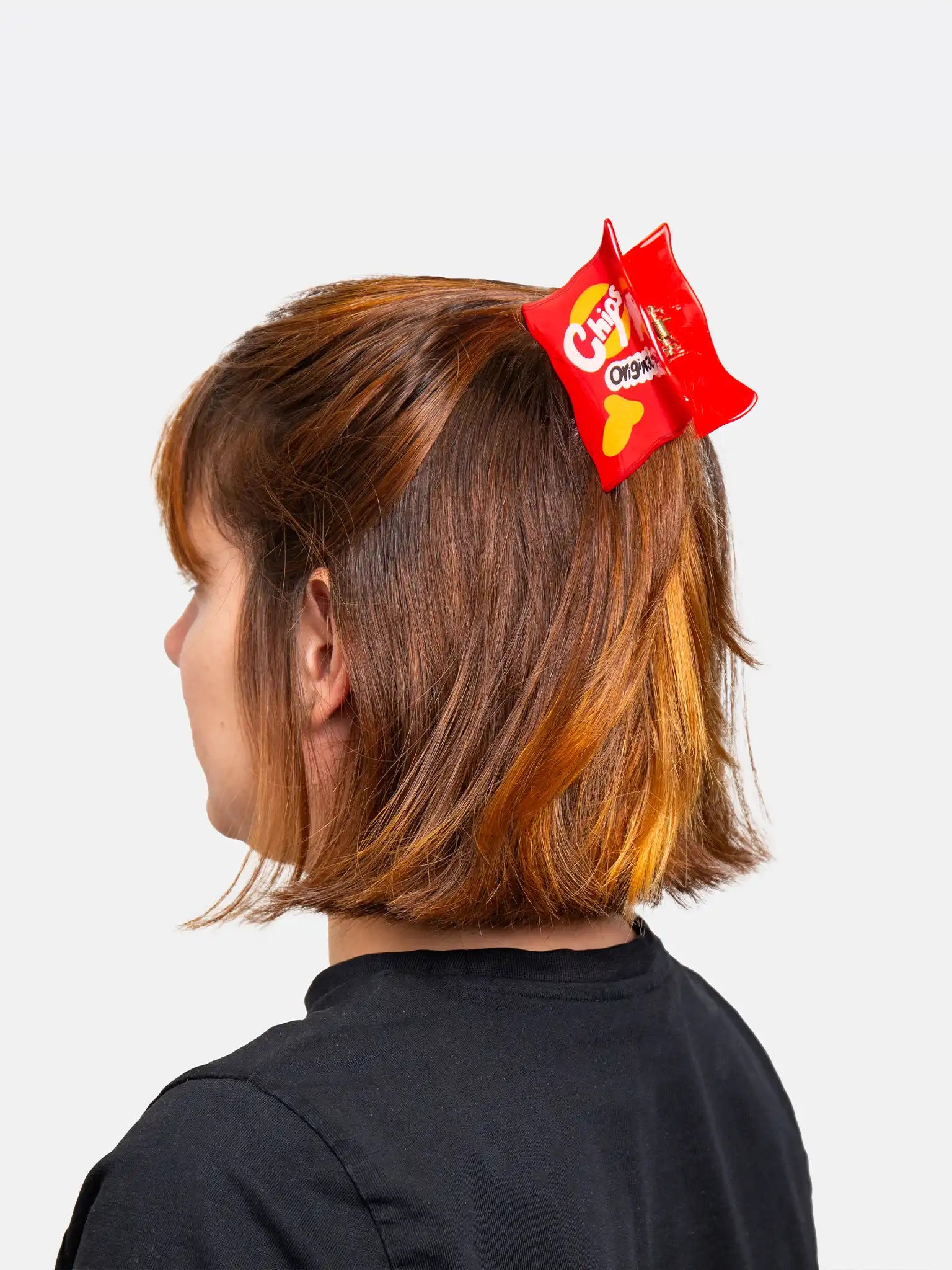 Hair clip - Red chips