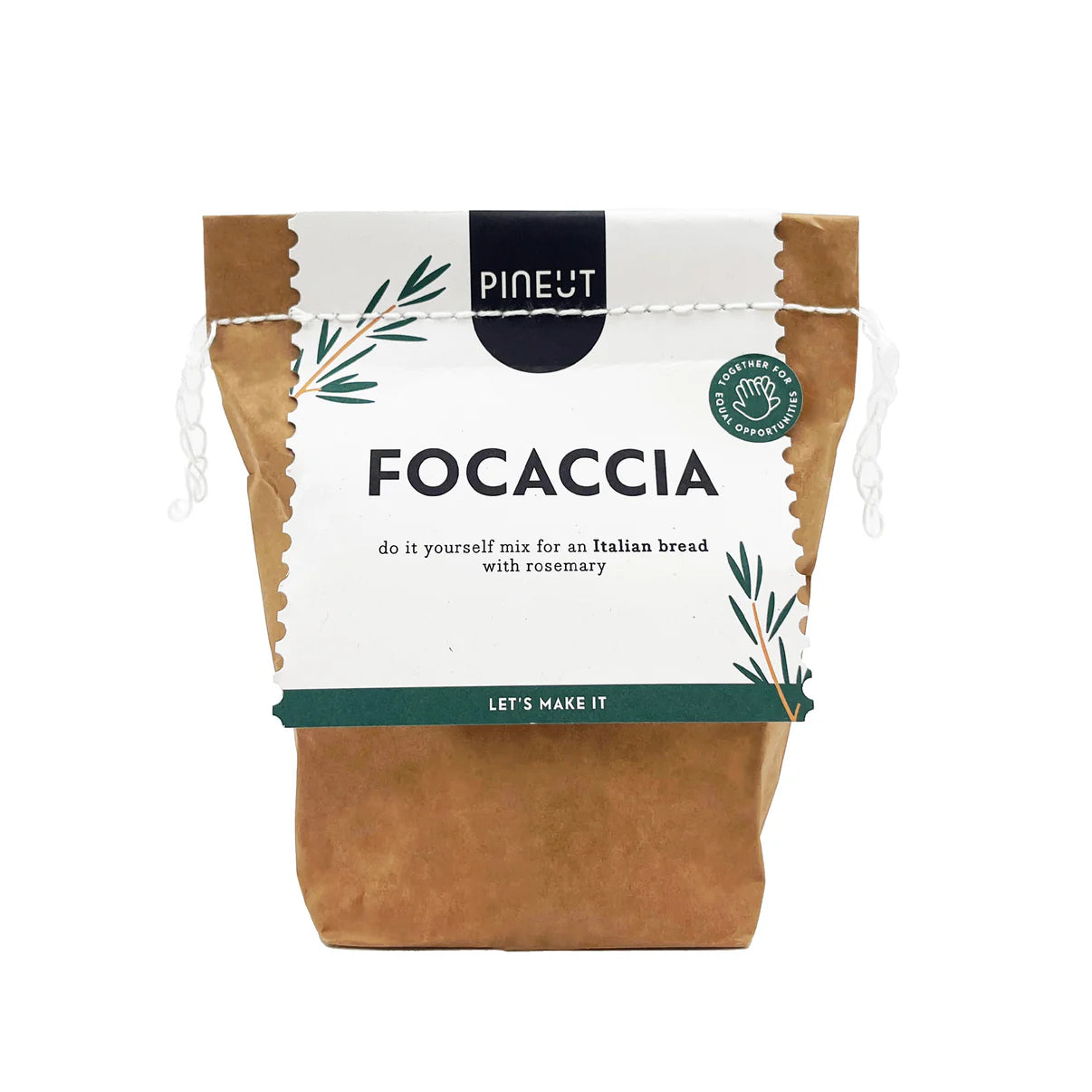 Préparation pour focaccia italienne | Kit en sachet Pineut | Pain apéritif convivial & créatif