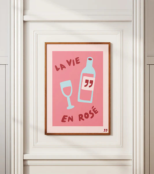 Poster la vie en rosé