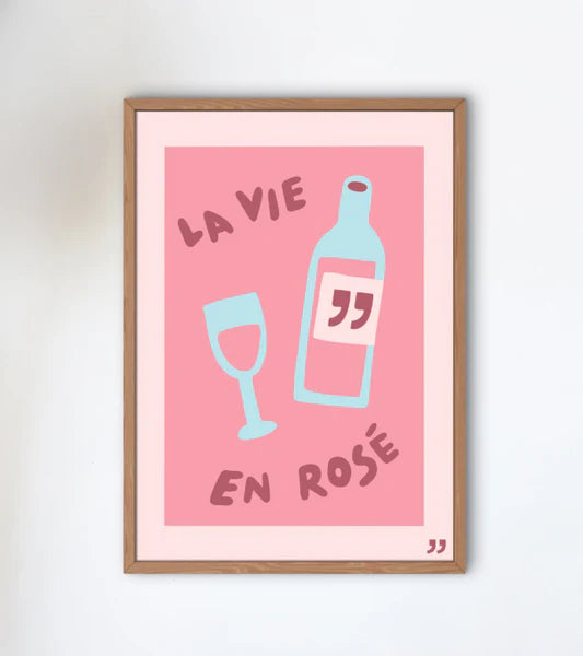 Poster la vie en rosé