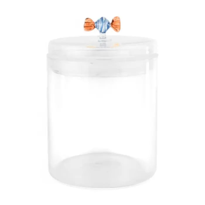 Snoeppot met glazen decoratie