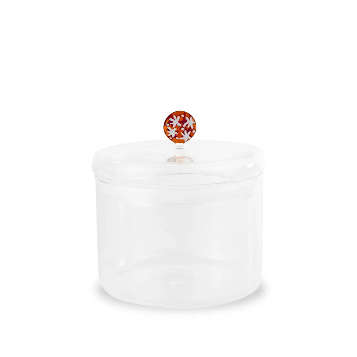 Koekjestrommel met glazen decoratie