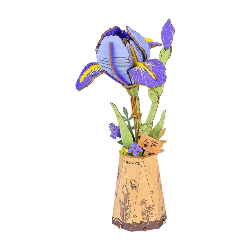 3D-puzzel Bloemen - Paarse Iris - leeftijd 8+