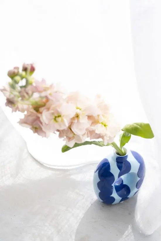 Sky blue and blue vase