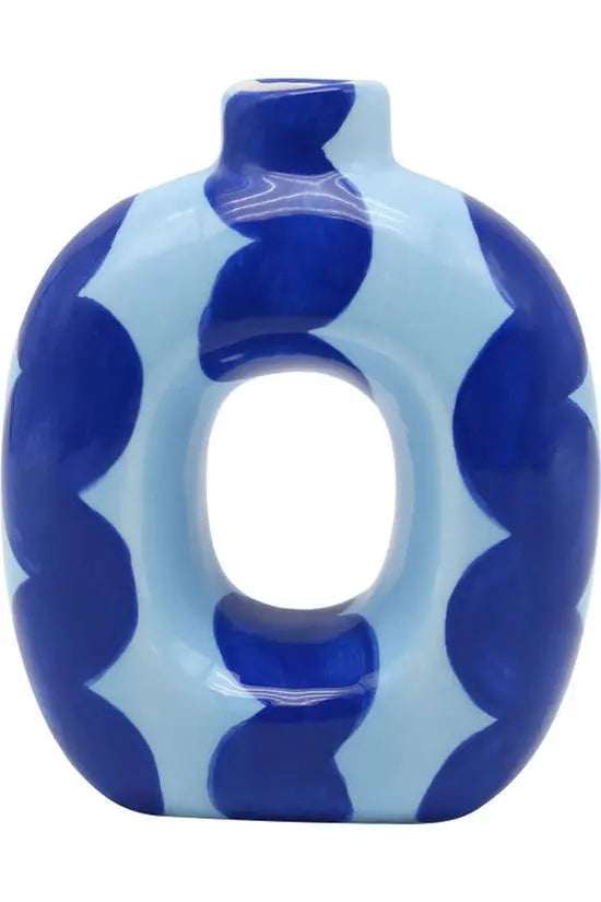 Sky blue and blue vase