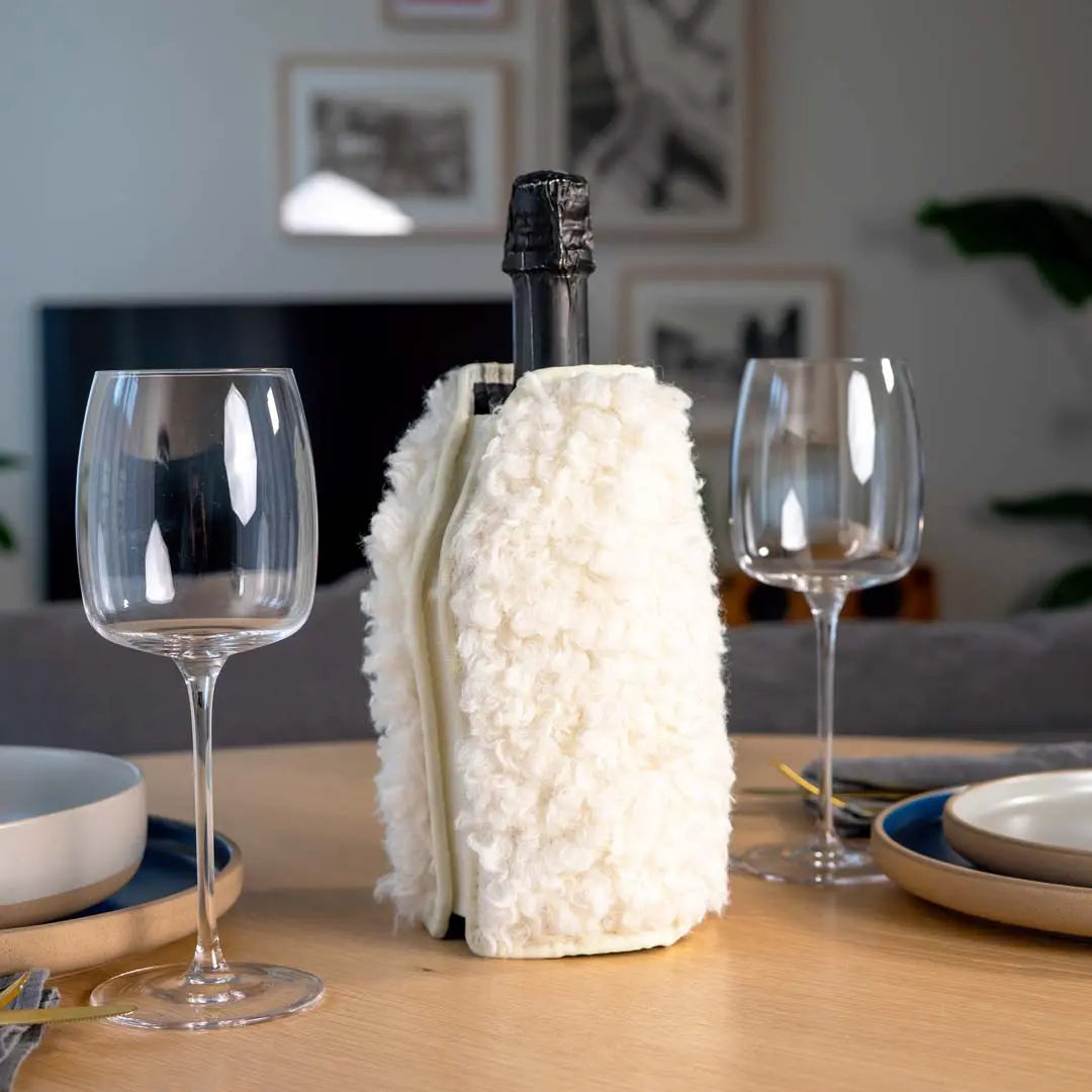 Cooler with faux fur decoration