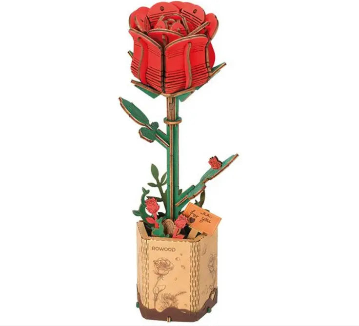 Puzzle 3D Fleurs - Rose rouge