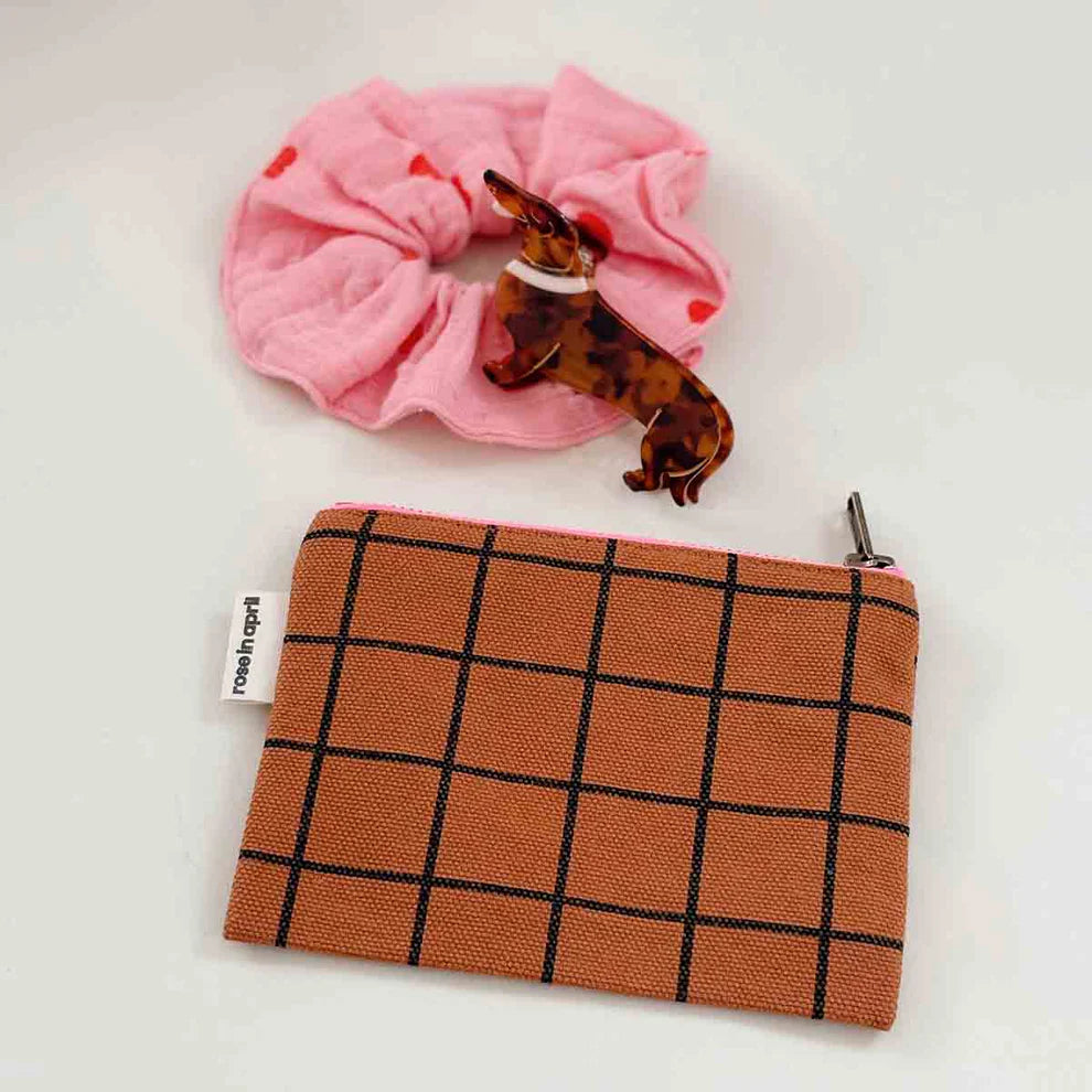 Porte-monnaie Marie School Check Ginger