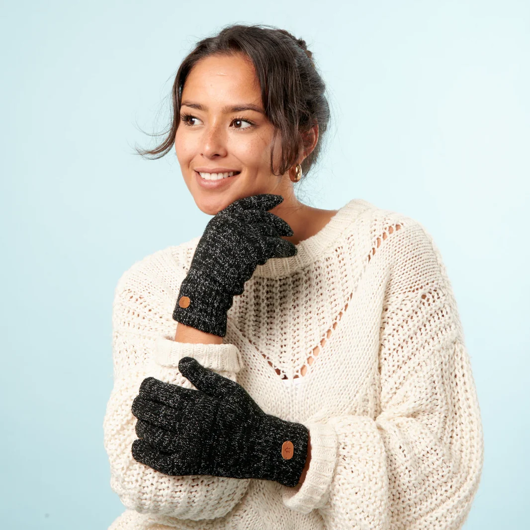 Gants Royal Mojito Noirs Lurex Femme