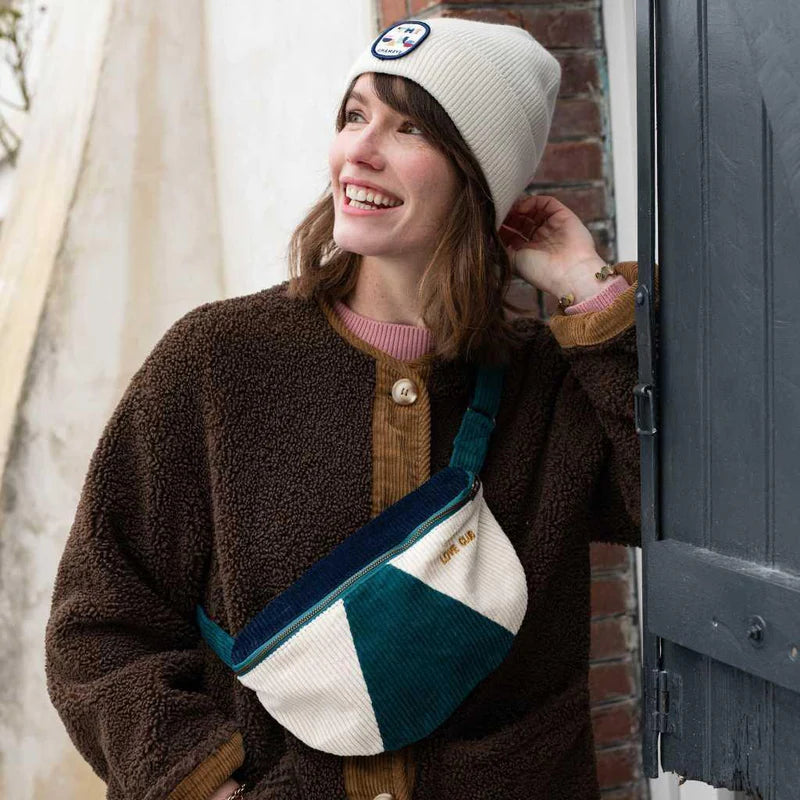 Sac Banane Velours pétrole Adulte