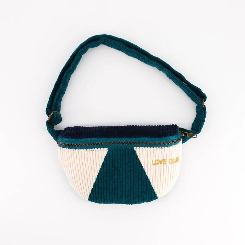 Sac Banane Velours pétrole Kids