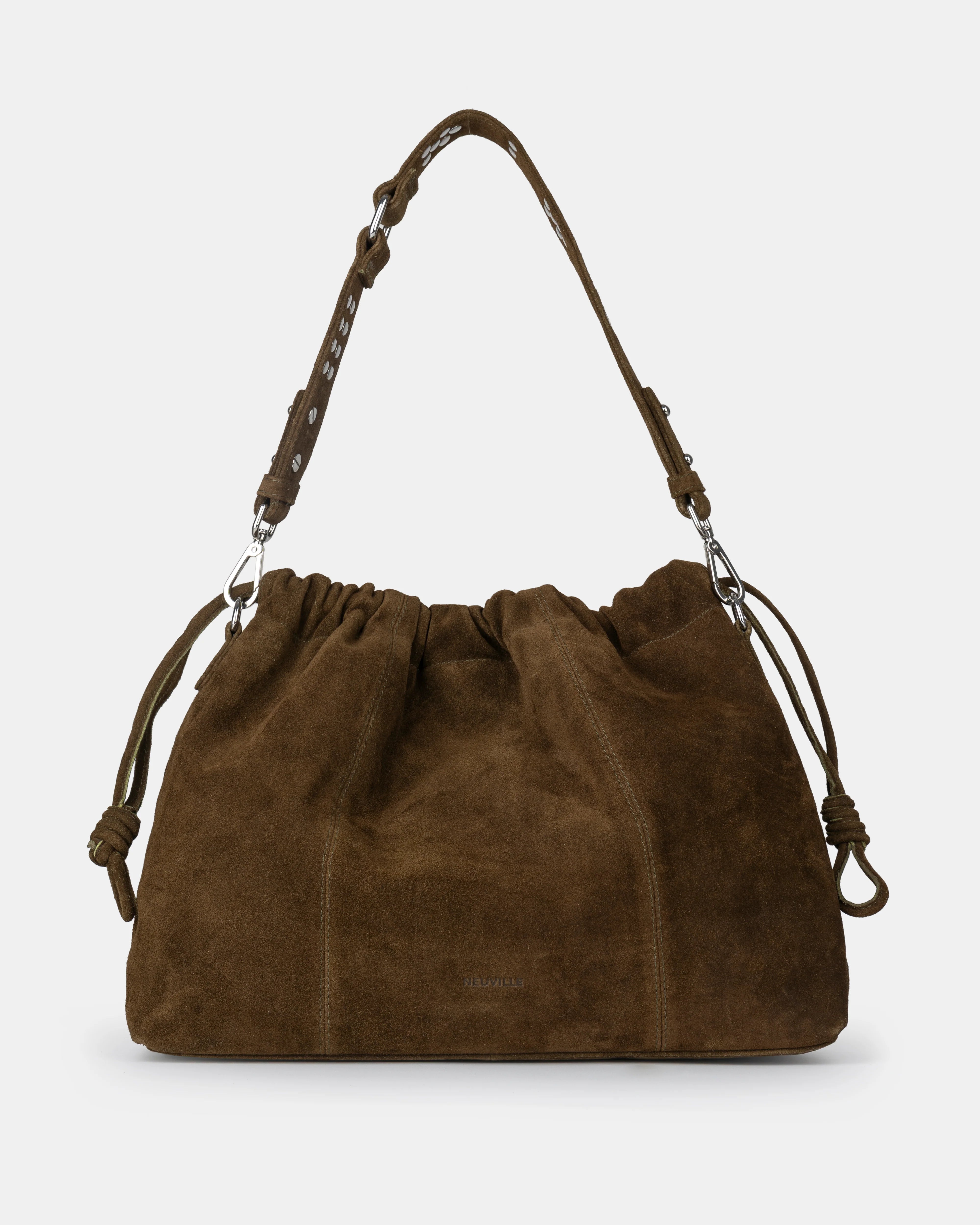 Elliot Khaki Suede Bag