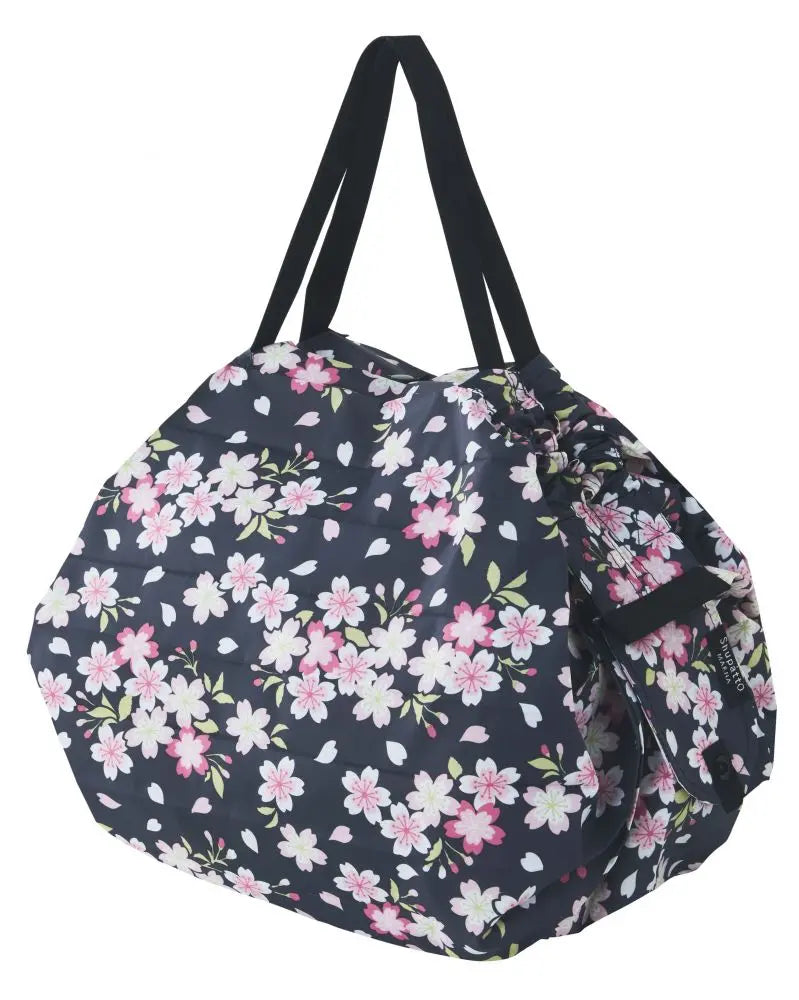 One-pull foldable bag - L Sakura
