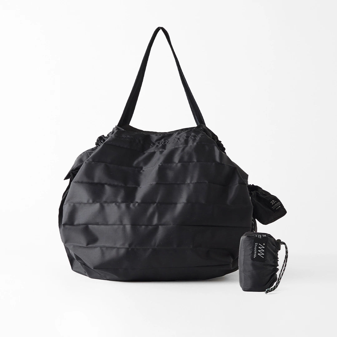 One-Pull Foldable Bag - L Jet Black