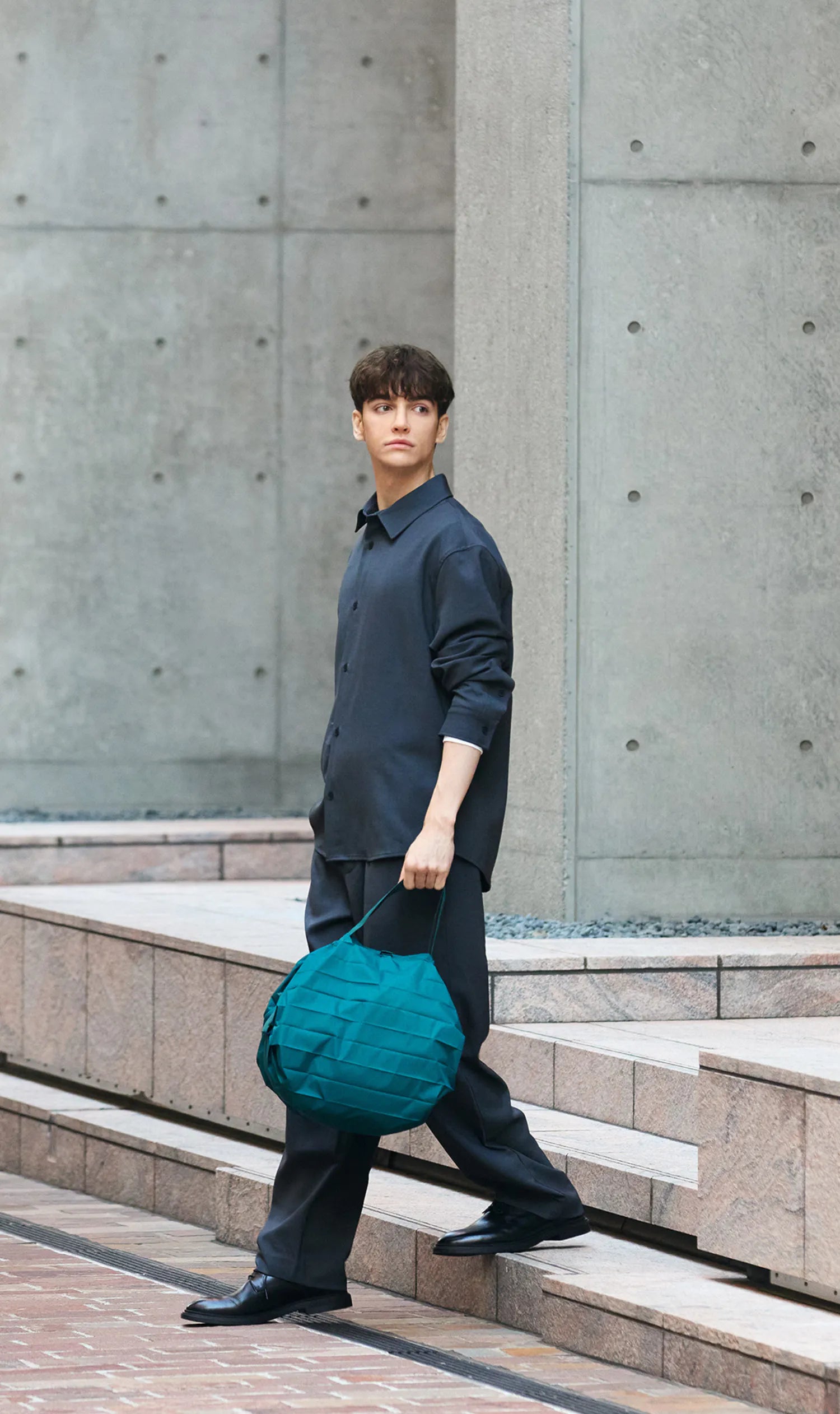 One-pull foldable bag - M Clear Sky