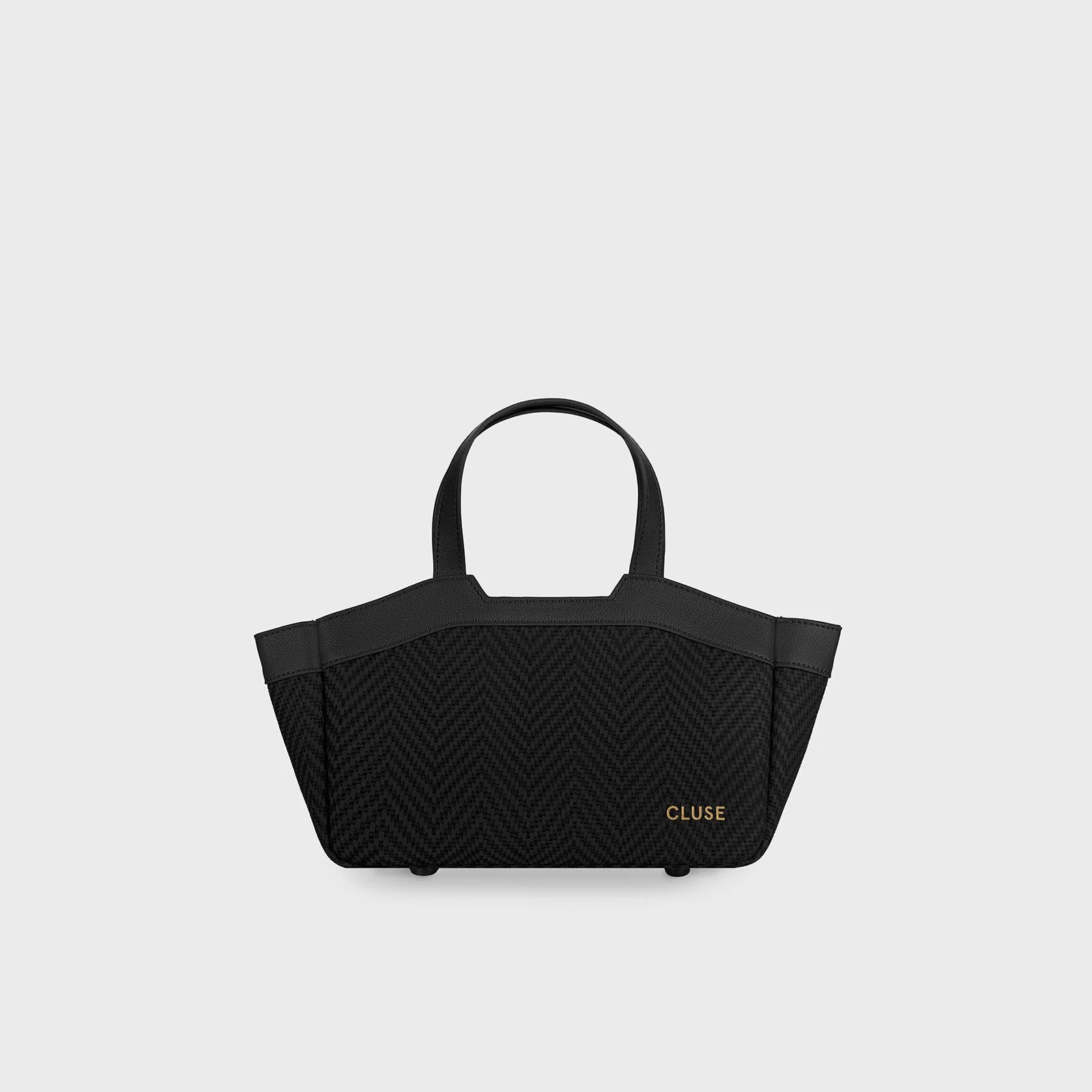 Tote Bag Mini, Textured Full Black Colour