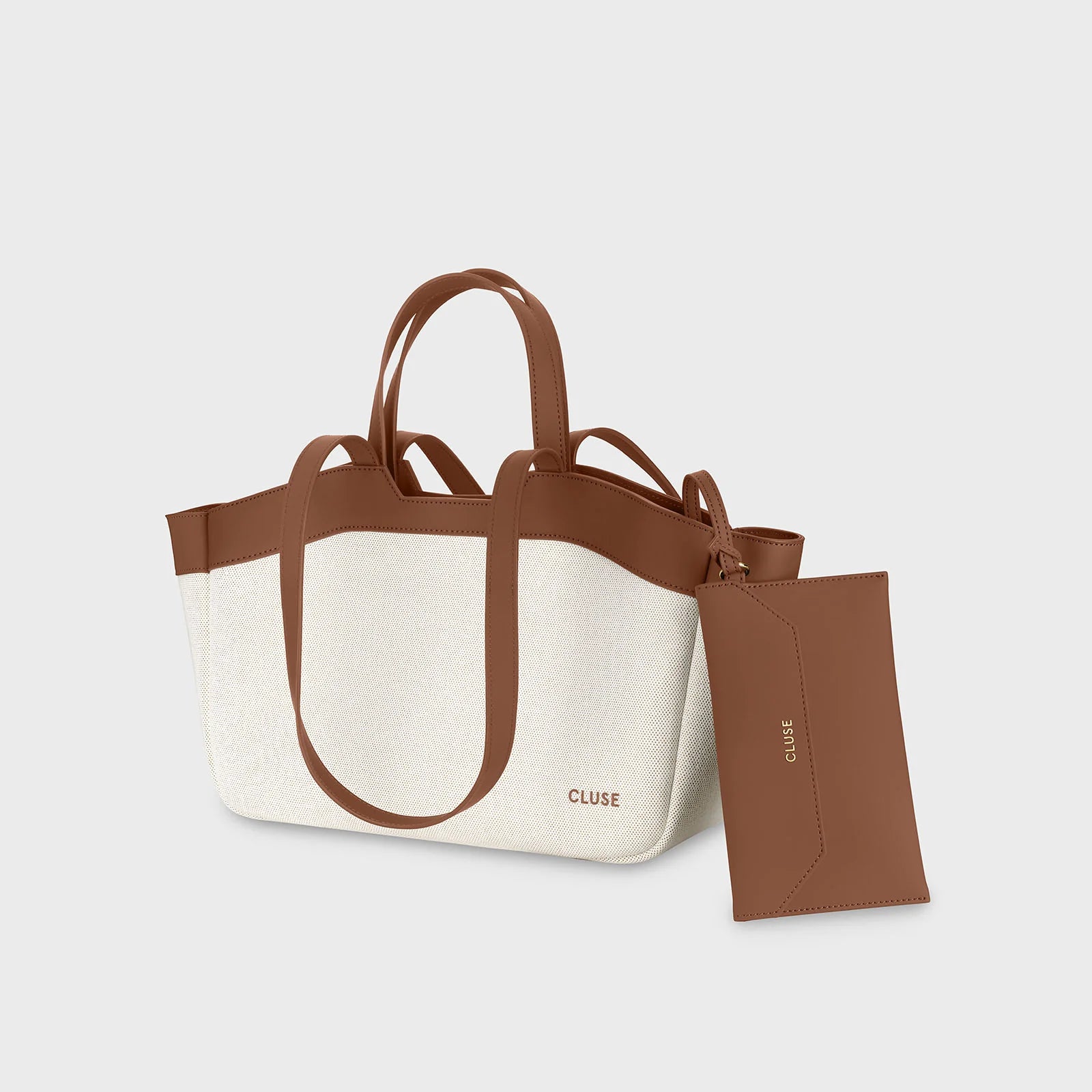 Tote Bag Petite, Beige, Brown Colour