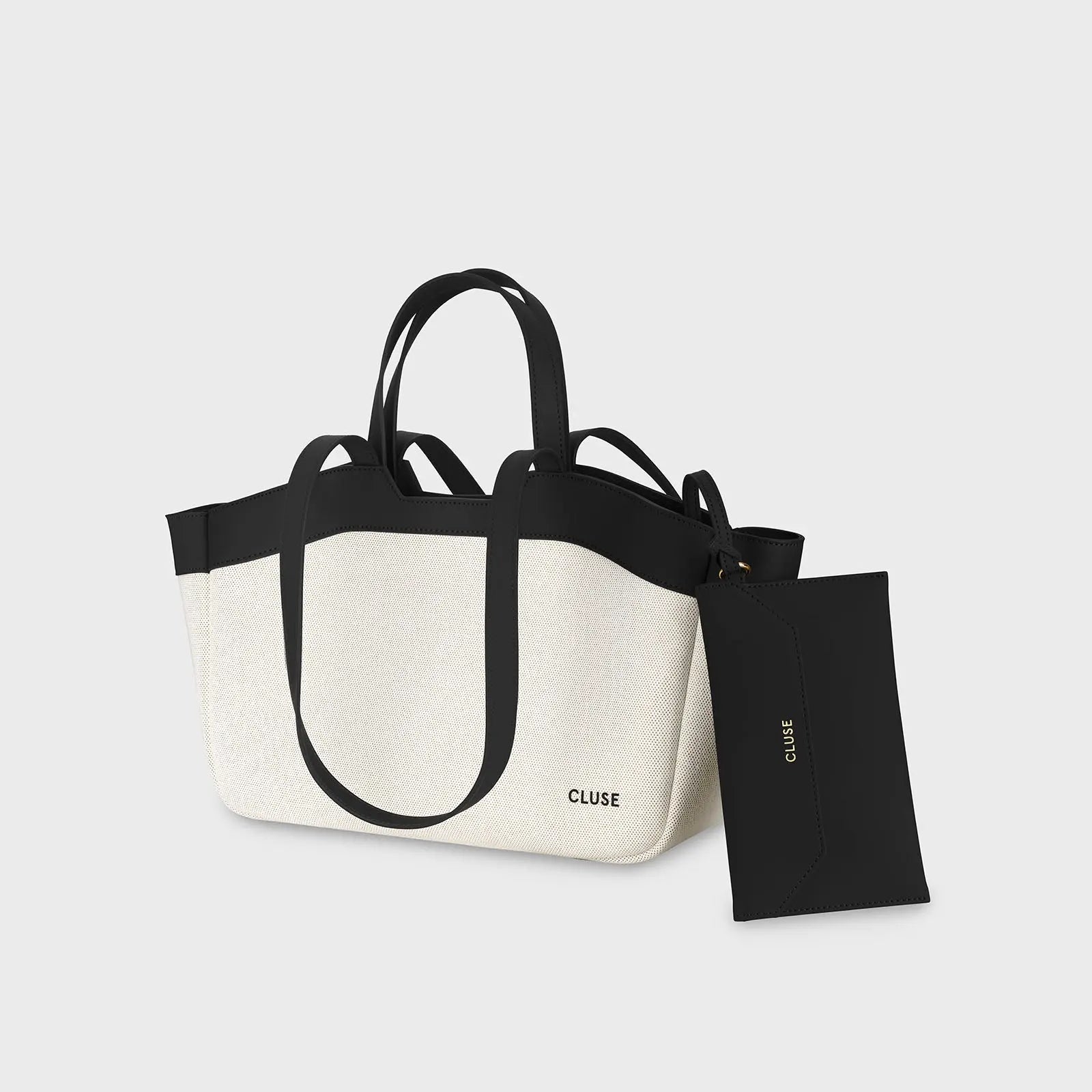 Tote Bag Petite, Beige, Black Colour