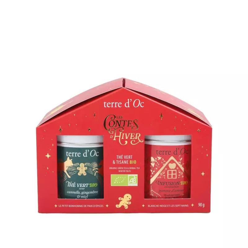 Organic Green Tea and Herbal Tea Christmas Duo Gift Set