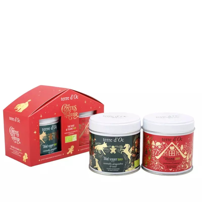 Organic Green Tea and Herbal Tea Christmas Duo Gift Set