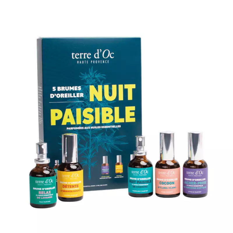 Coffret 5 Brumes d'oreiller Nuit Paisible
