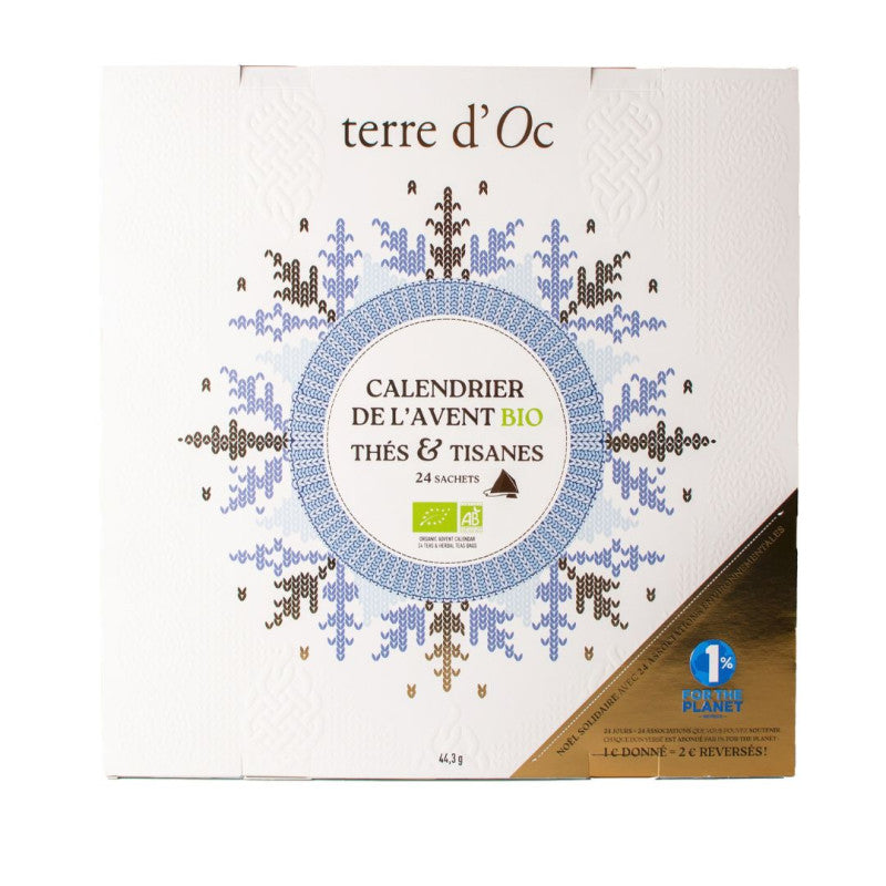 Calendrier de l'Avent thé bio 2026 - 24 sachets de thés et tisanes bio