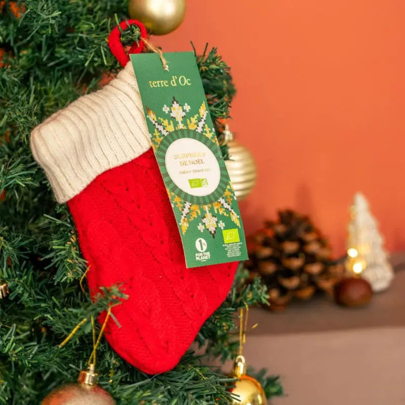 Chaussette surprise de Noël - 6 sachets de thés et tisanes bio