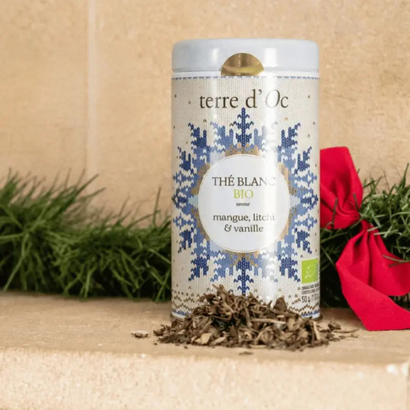Thé blanc bio de Noël - Mangue, litchi & vanille
