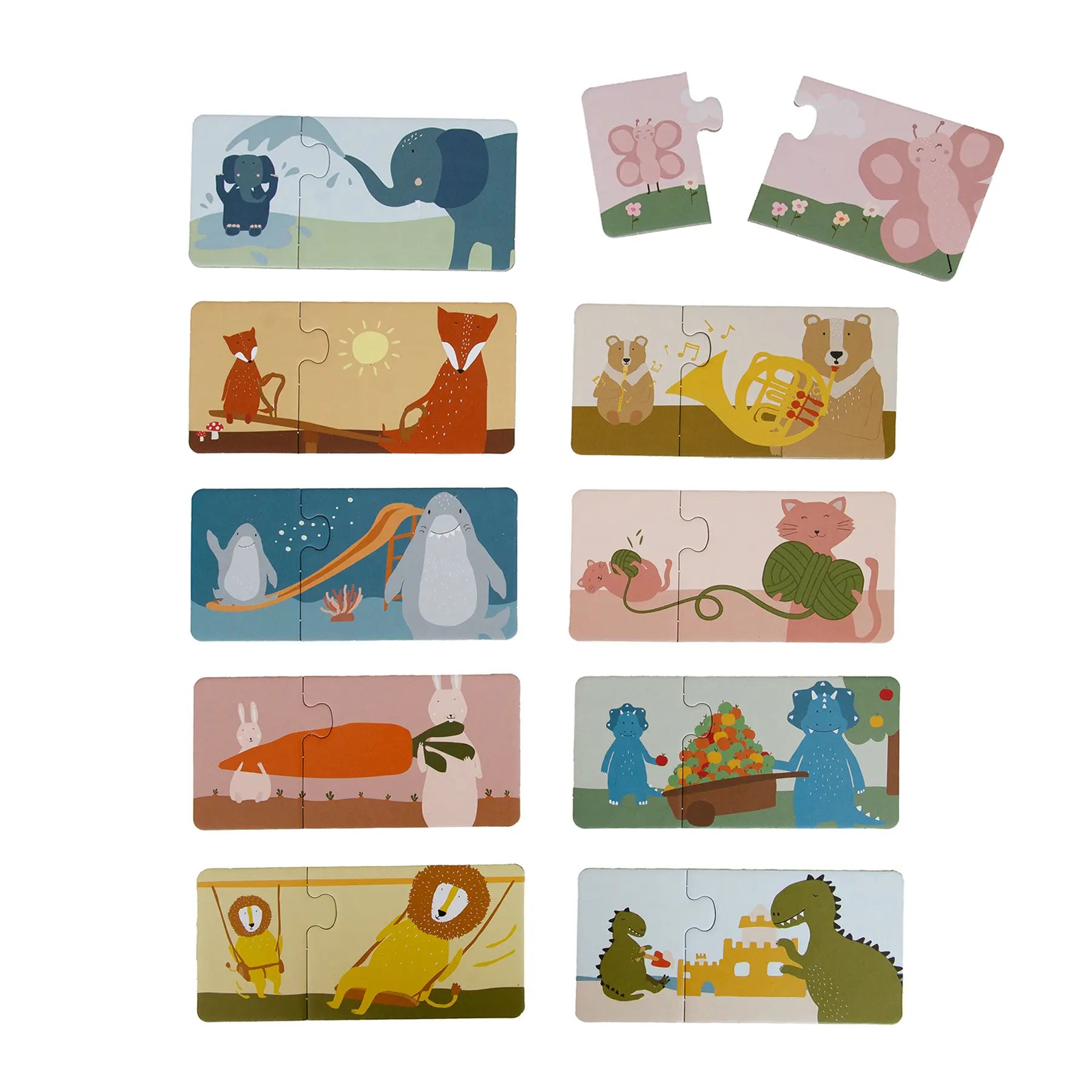 Puzzle Box - Animal Matching - 10 Pair Puzzles