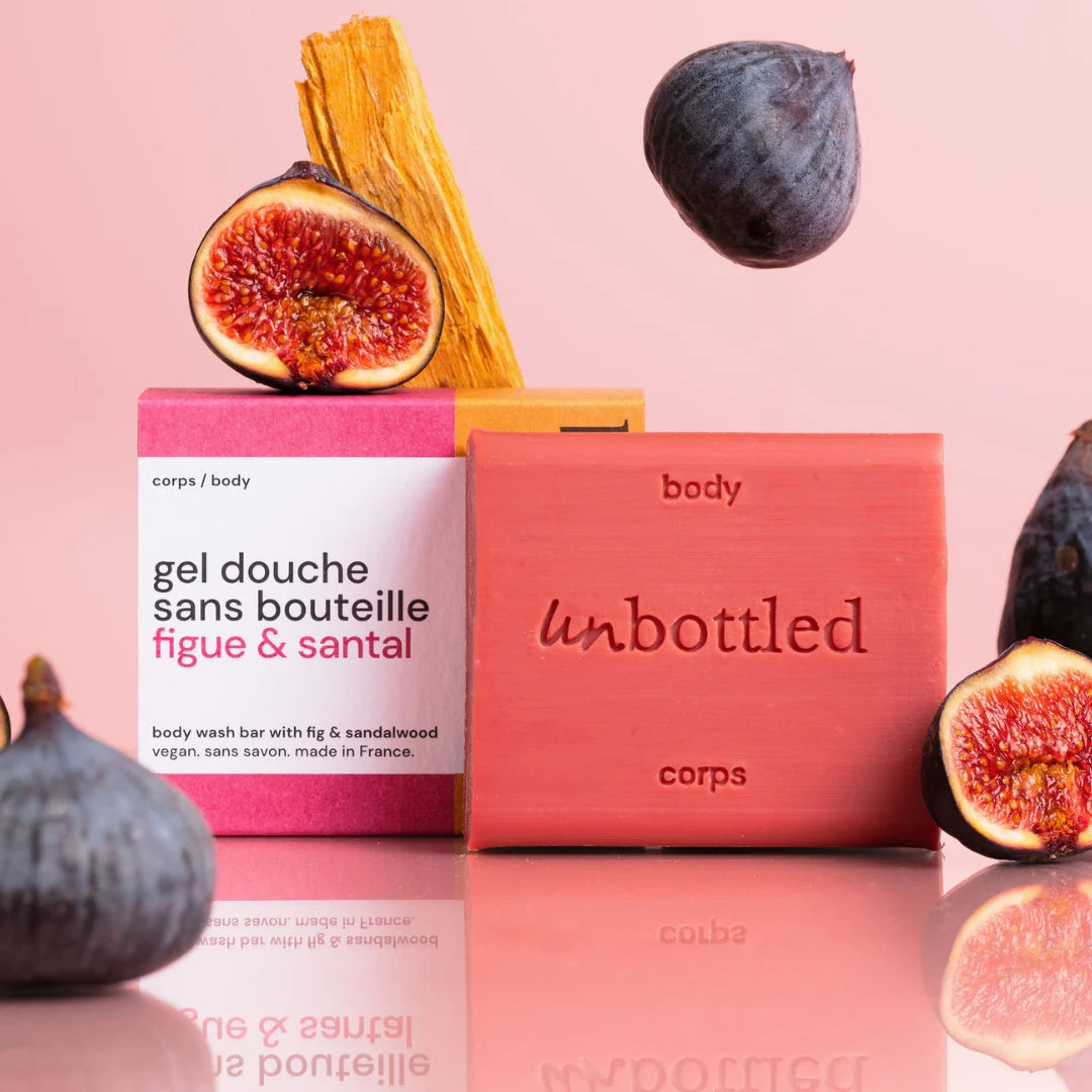 Gel douche sans bouteille - Figue et Santal