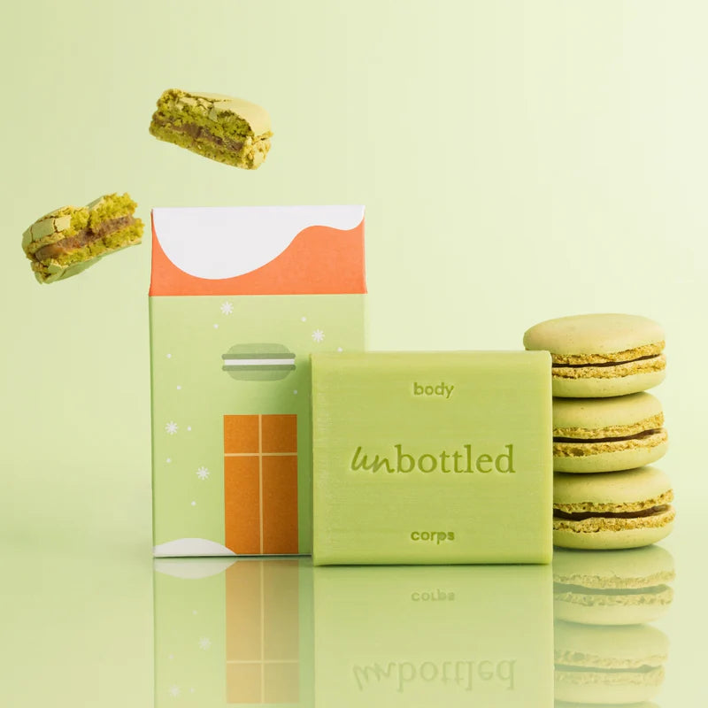 Bottle-free shower gel - Macaron and Pistachio