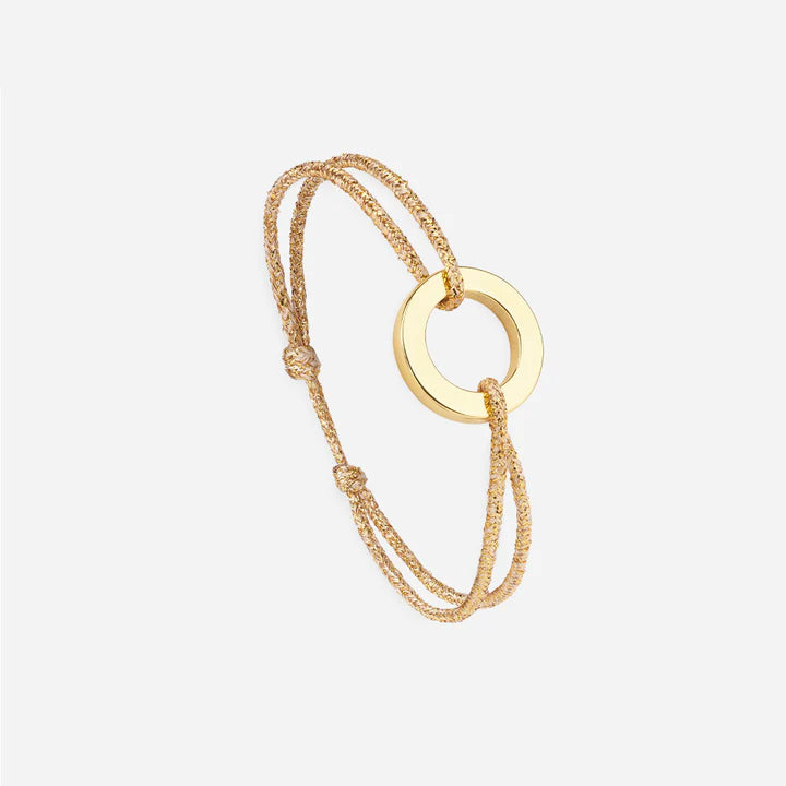 Bracelet Cercle Plat Plaqué Or Écho - Or pailleté