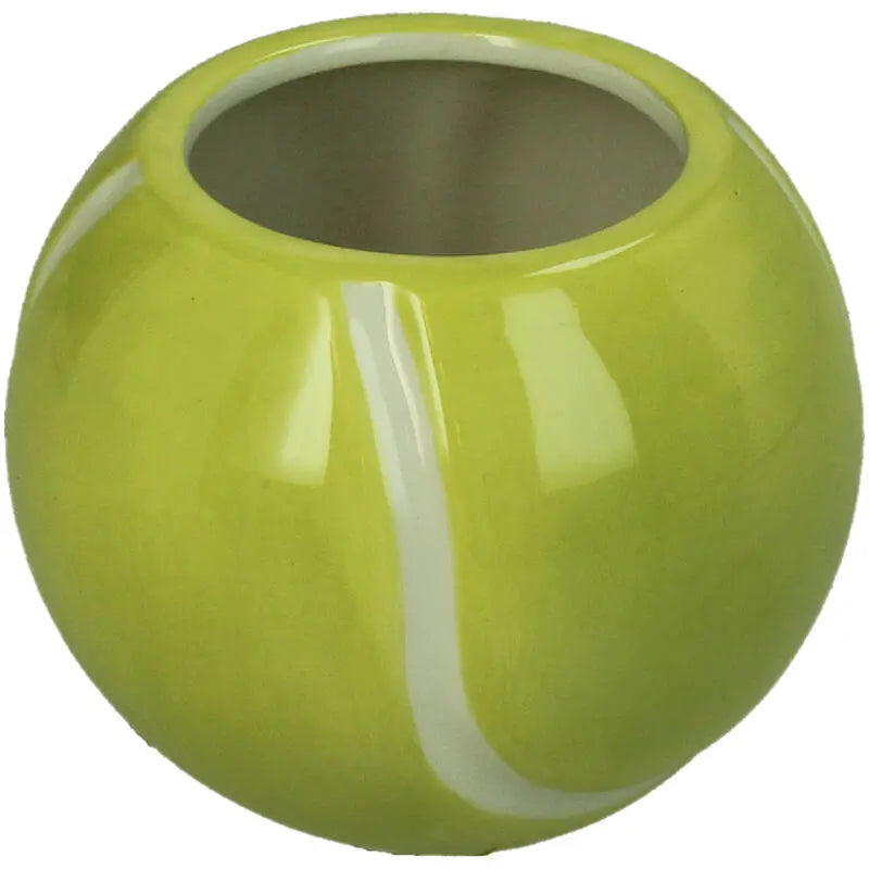 Vase Balle de Tennis Jaune Dolomite 10x10x8cm