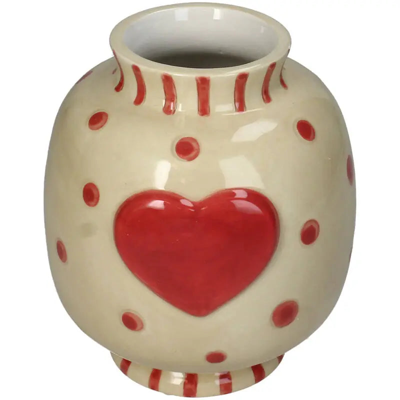 Vase Coeur Dolomite Beige 14,1x14,1x16cm
