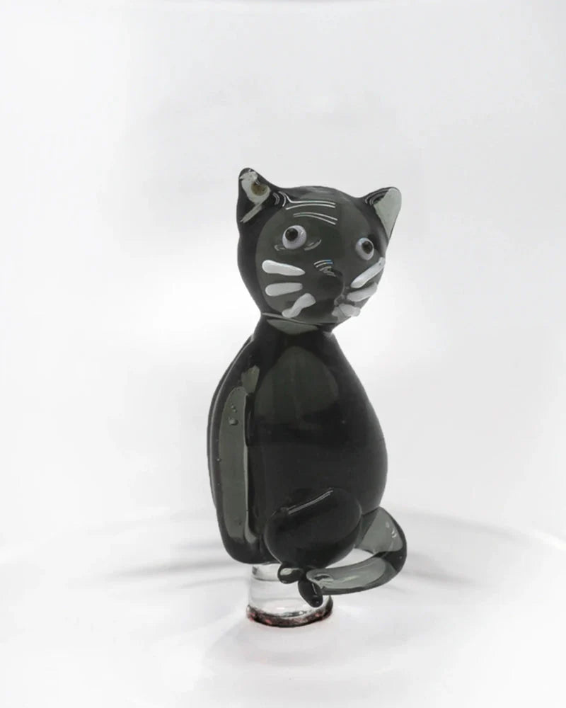 Gobelet en Verre Soufflé avec Décor - Chat