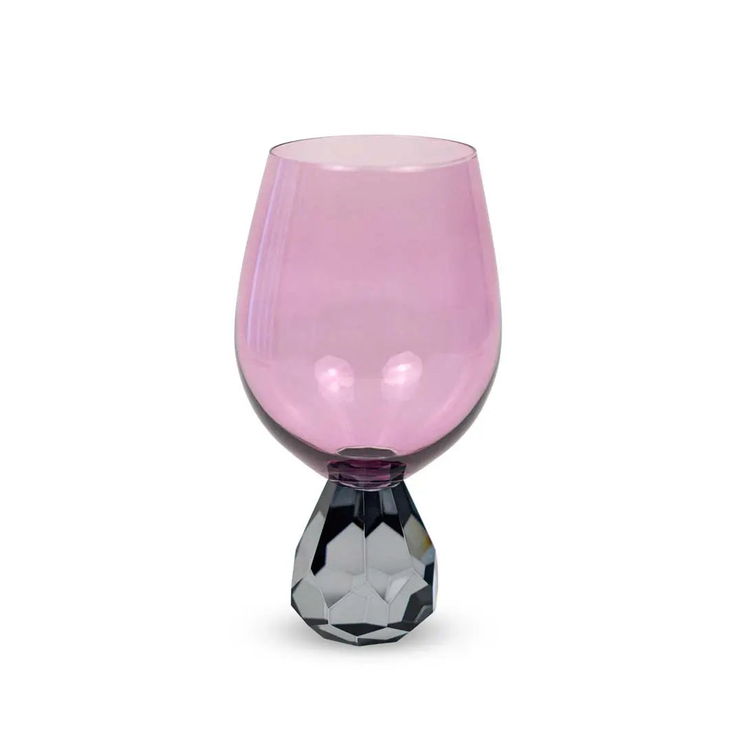 Verre à cocktail effet diamant - Violet et gris