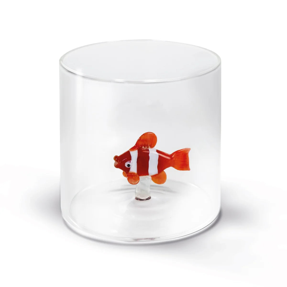 Gobelet en Verre Soufflé avec Décor - Poisson Clown