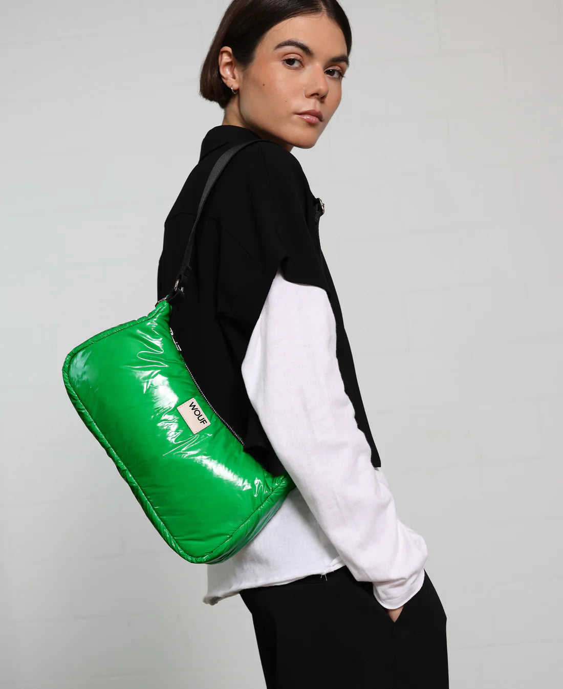 Sac bandoulière Glossy - Basil