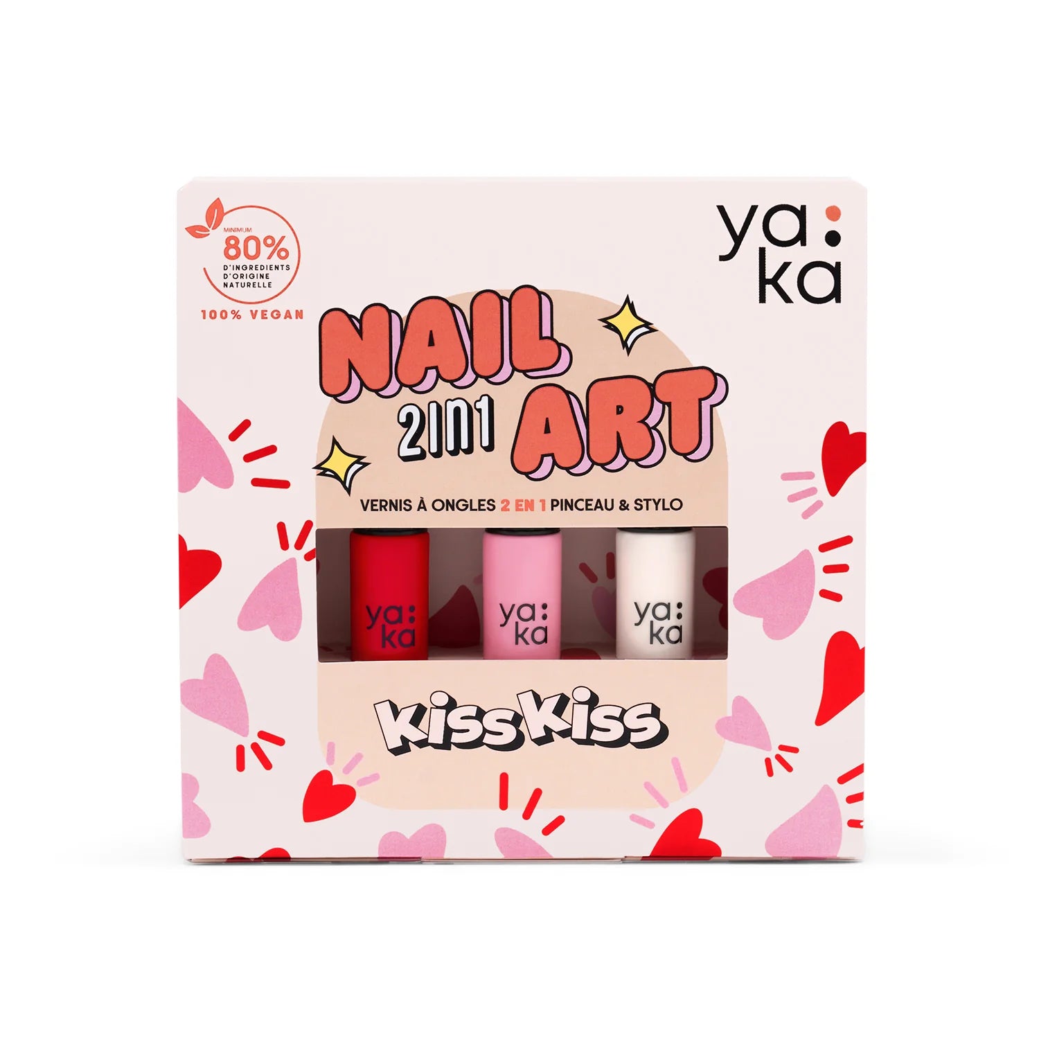 Coffret vernis à ongles 2en1 - Kiss Kiss