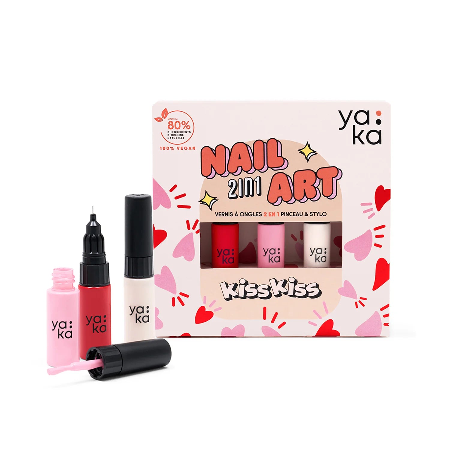 Coffret vernis à ongles 2en1 - Kiss Kiss